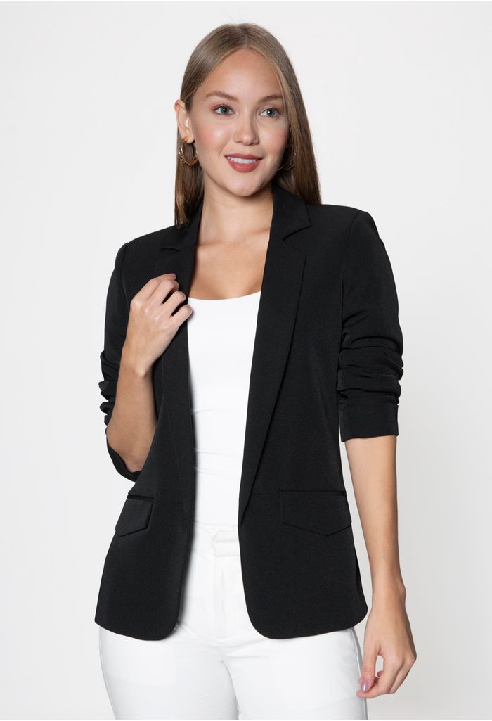 blazer negro mujer