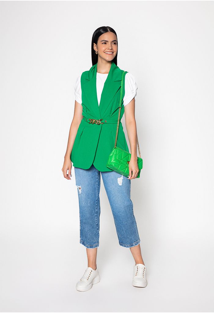 chaleco verde limon  Casual, Outfits, Fashion