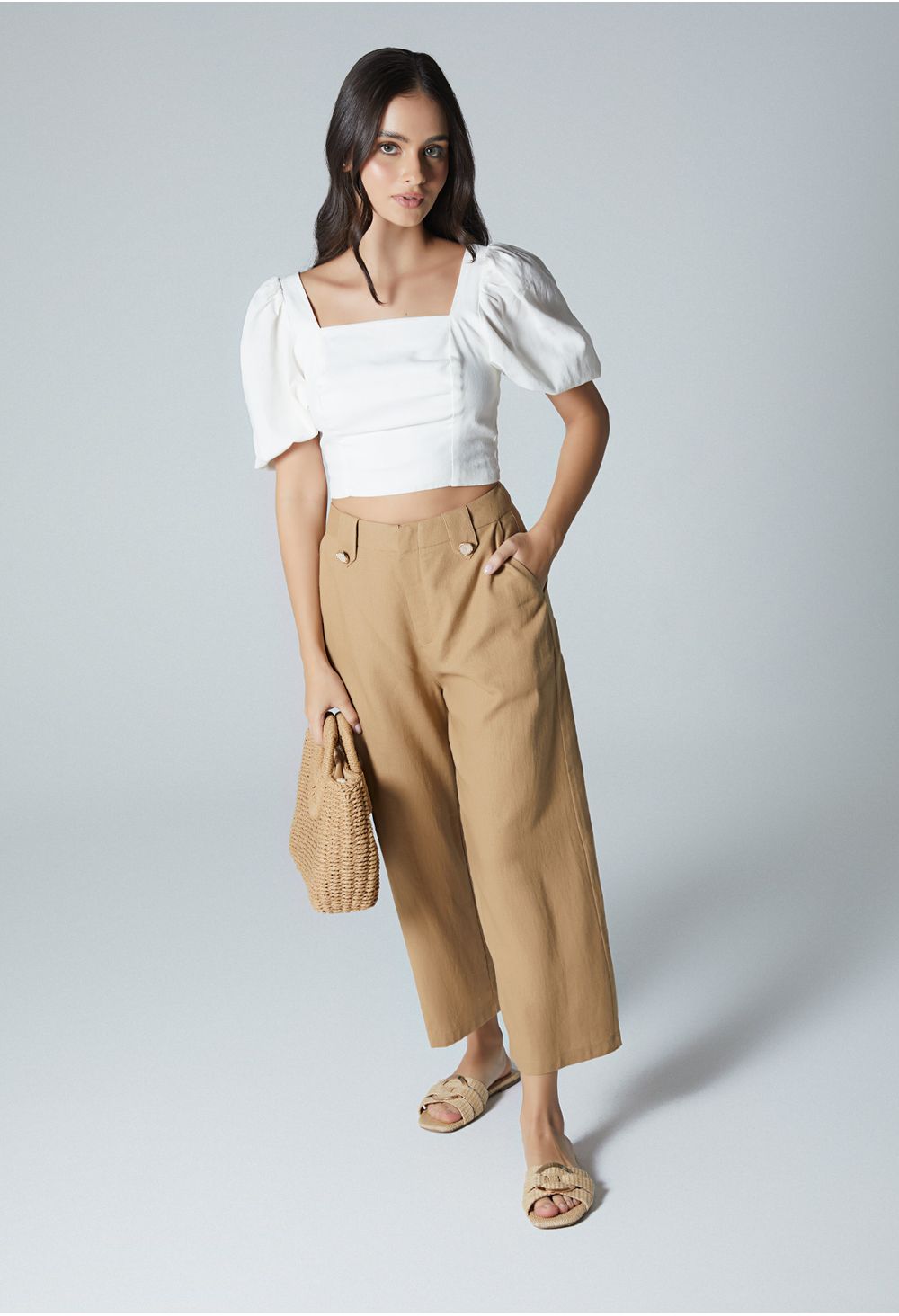 Pantalón Culotte Pantalones Lino El Corte Ingles Mujer Culotte