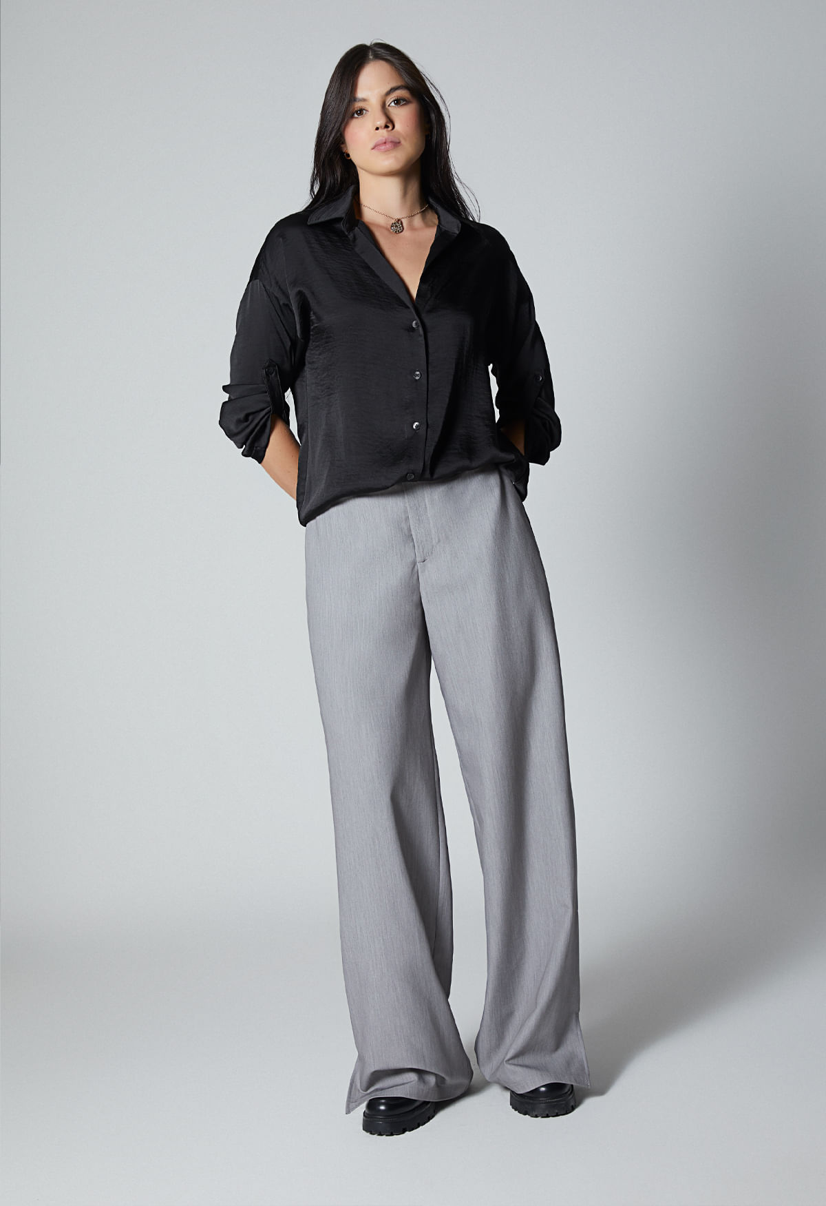 Pantalon tiro alto para mujer