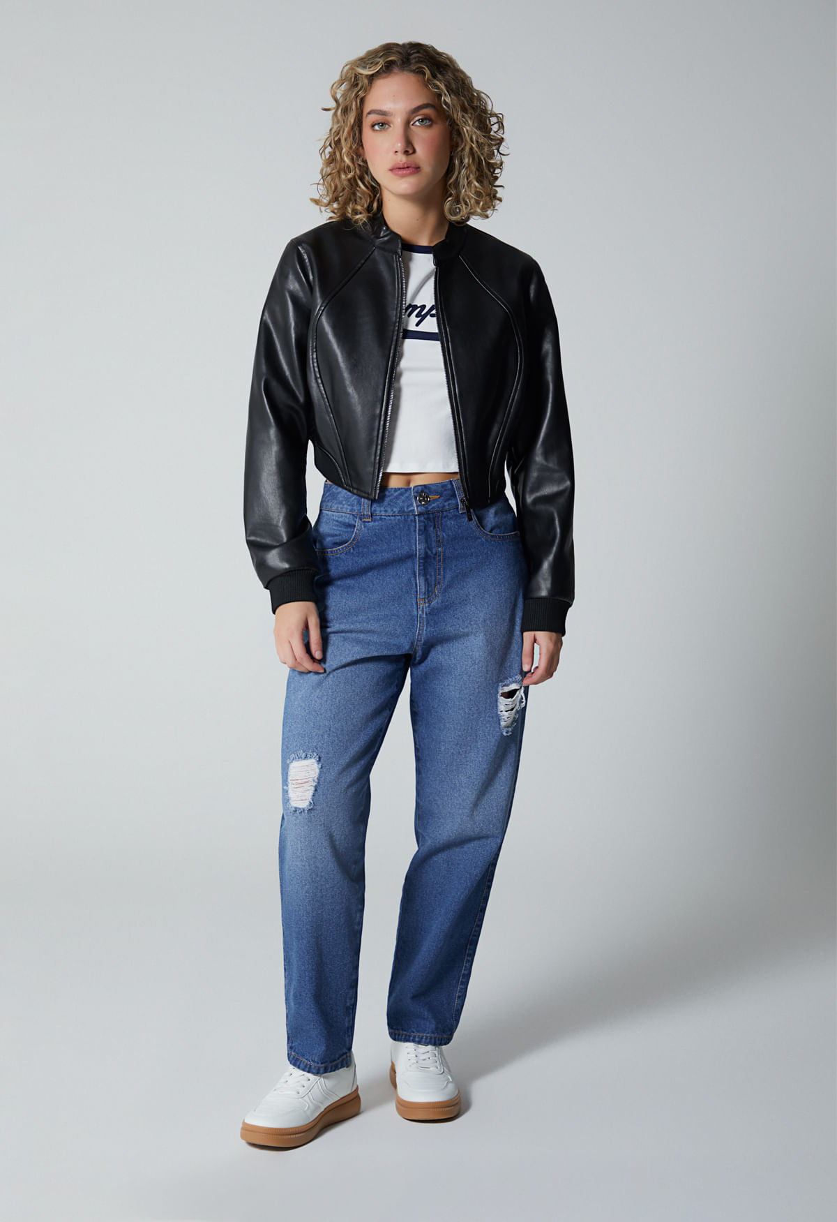 Camiseta para mujer crop ajustada