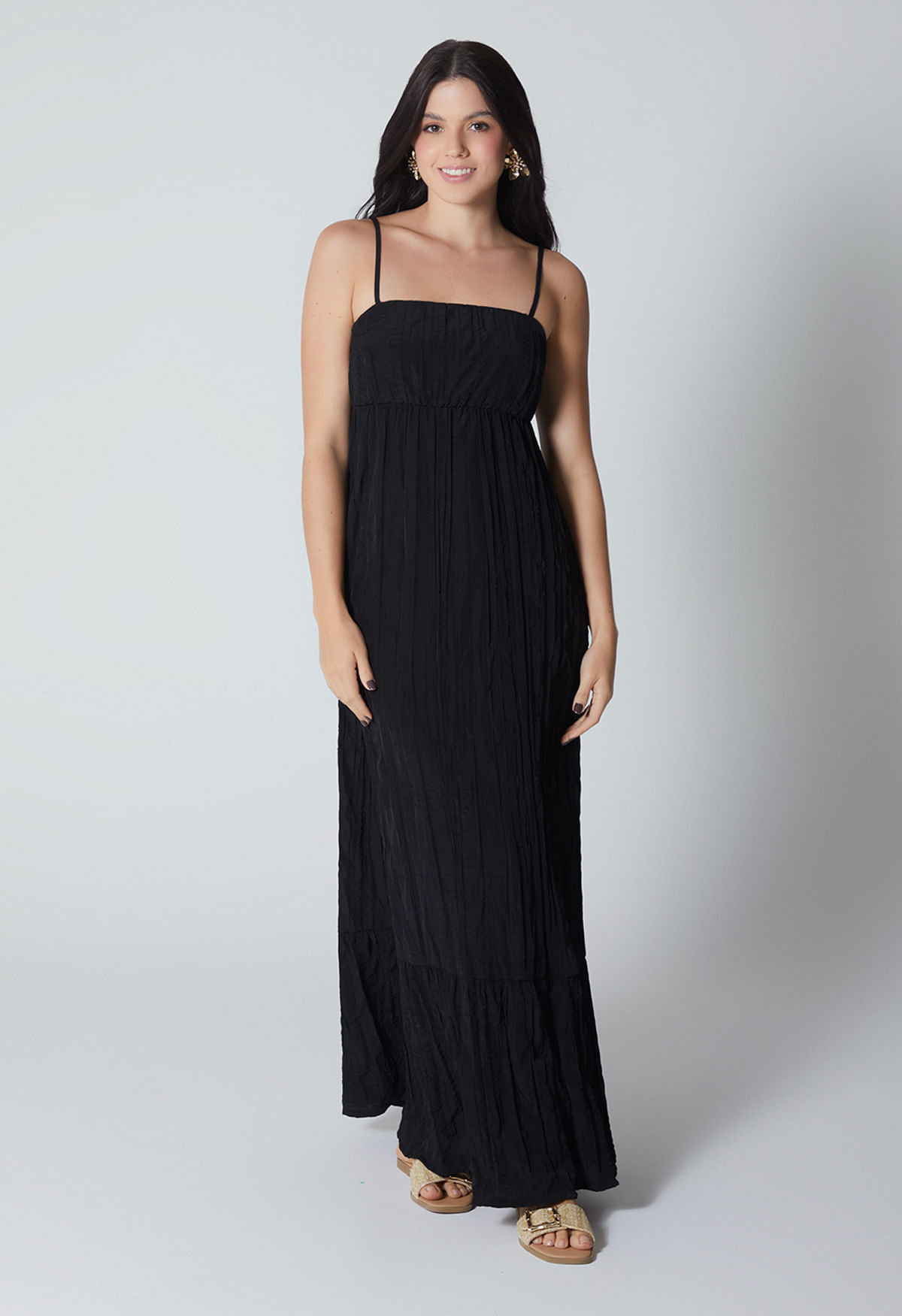 Vestido de tiras largo para mujer