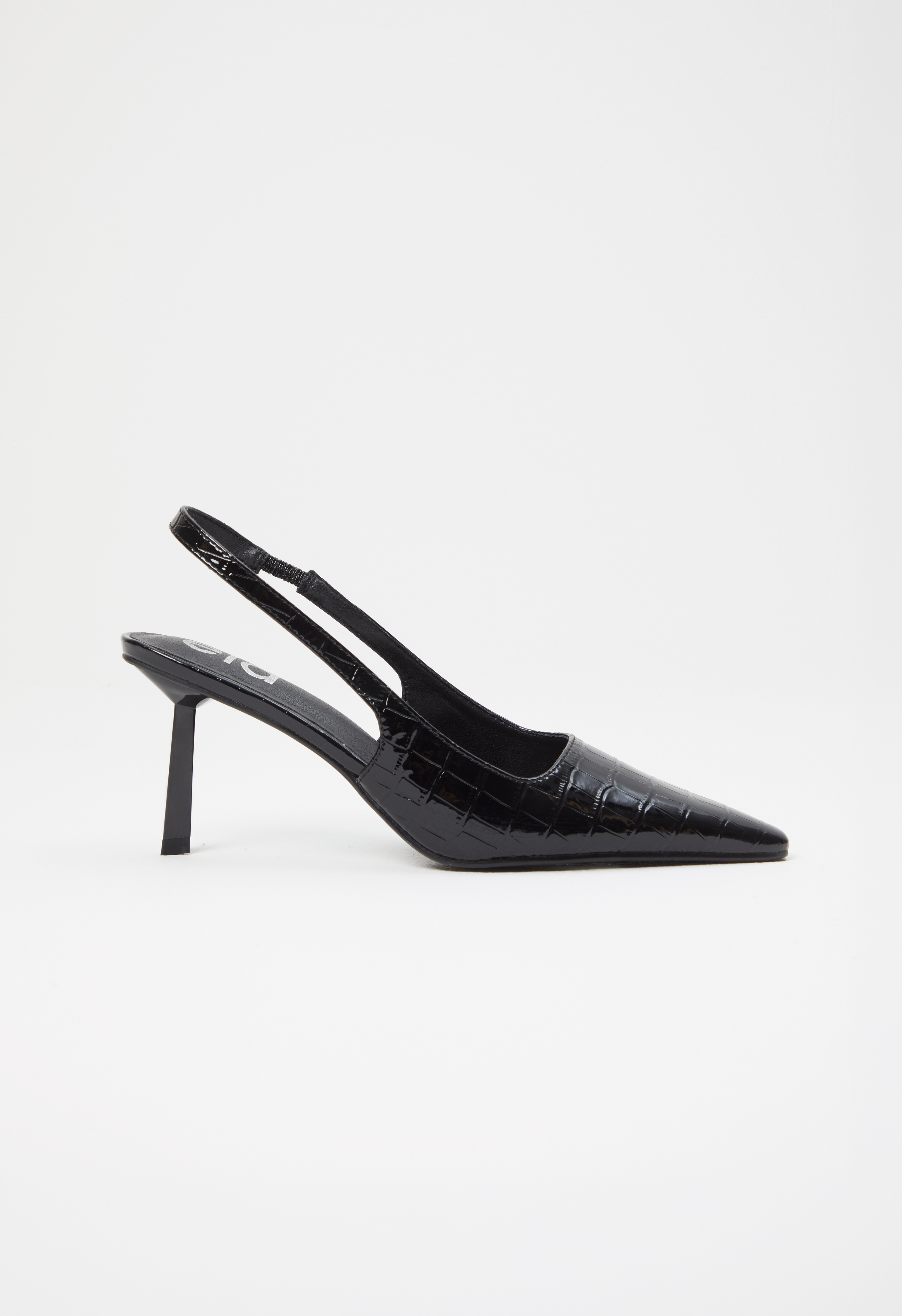 Stiletto croco tira al talon